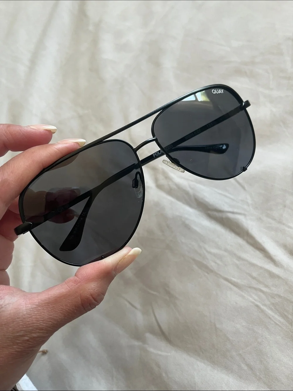 Quay Australia Extra Large High Key Black/Smoke Aviator Sunglasses